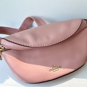 Coach Selena Gomez Leather Pink Belt Bag